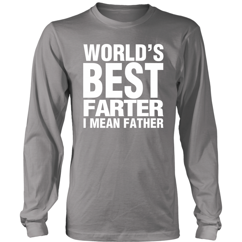 Worlds Best Farter I Mean Father Funny Dad Long Sleeve Shirt - everbabies