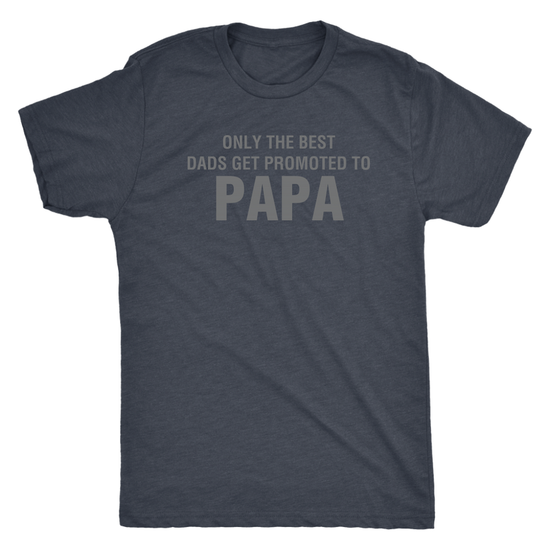 Best Dads Promoted to PAPA Mens Shirt - everbabies