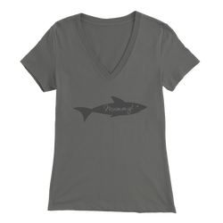Mommy Shark Womens V Neck Shirt