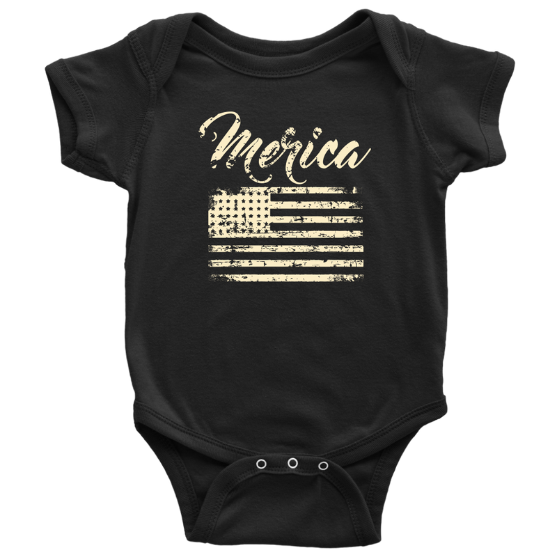 Merica 4th Of July Baby Onesie