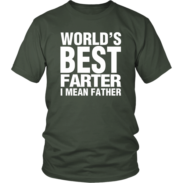Worlds Best Farter I Mean Father Funny Dad T Shirt - everbabies