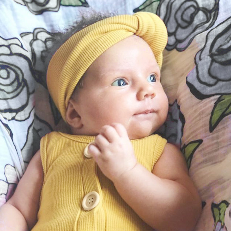 Baby Girl  Cotton Sleeveless Romper and Headband Set - everbabies