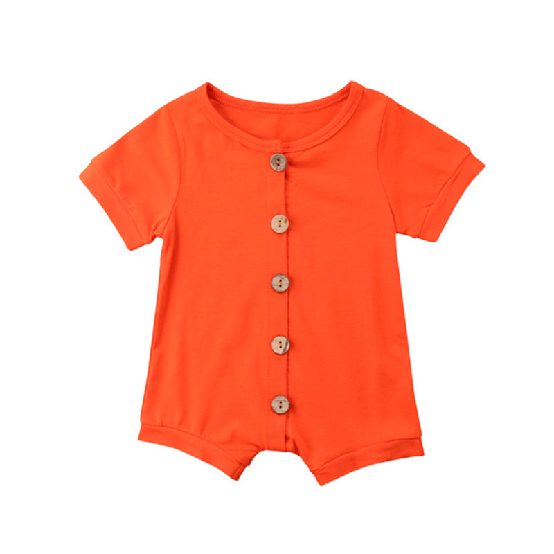 Wooden Button Baby Romper - everbabies