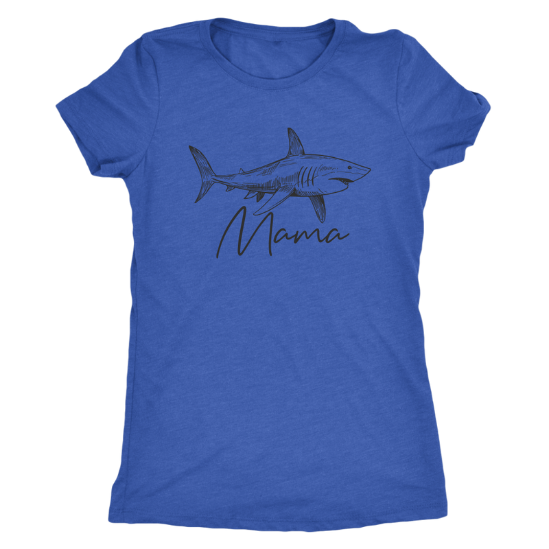 Mama Shark Tri Blend T Shirt