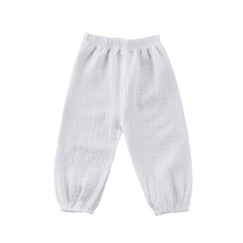 Vintage Look Wrinkled Cotton Pants - everbabies