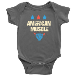 American Muscle 4th Of July Baby Onesie