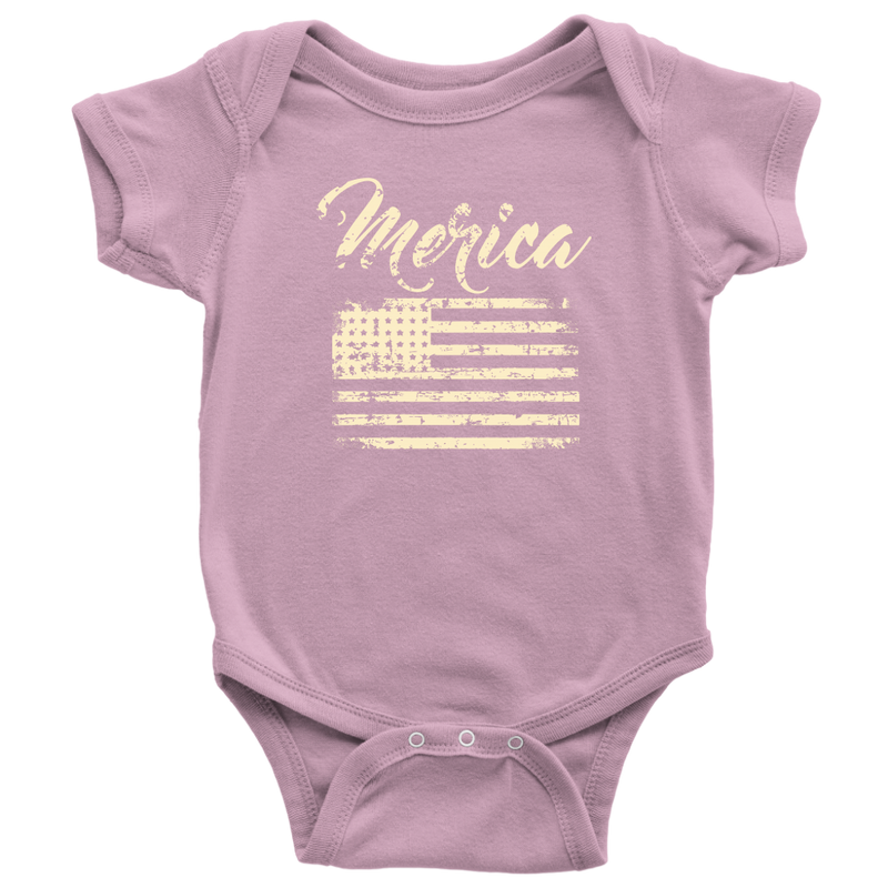 Merica 4th Of July Baby Onesie
