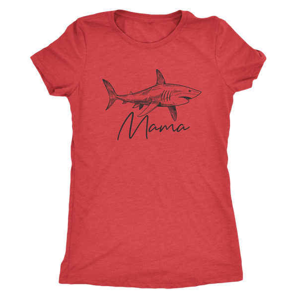 Mama Shark Tri Blend T Shirt