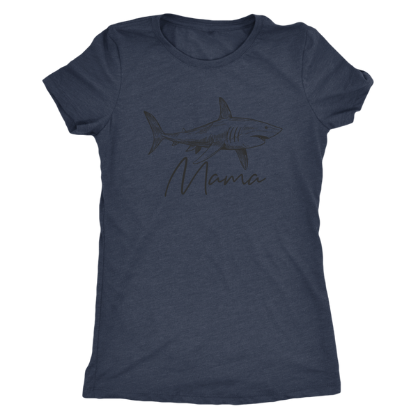 Mama Shark Tri Blend T Shirt