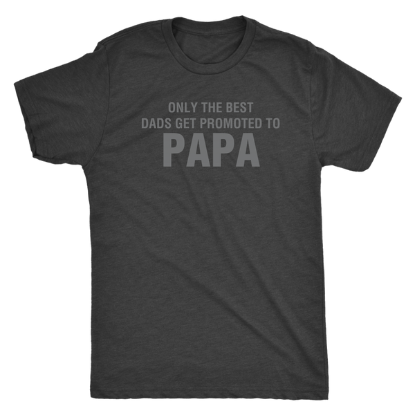 Best Dads Promoted to PAPA Mens Shirt - everbabies