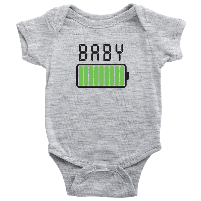 Mommy and Me Battey Shirt and Baby Onesie Matching Set