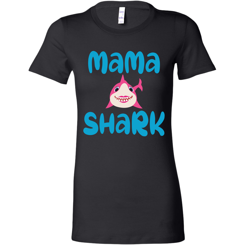 Mommy and Me Baby Shark Shirt and Baby Onesie Matching Black Set